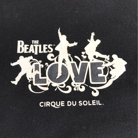 Cirque Du Soleil Beatles Love Black Short Sleeve Crew Neck T Shirt Women Medium - Picture 4 of 14